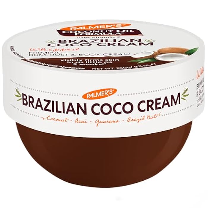 Palmer's Coconut Oil Formula Brazilian Coco Cream with Vitamin E, 8.8 Fl Oz, Whipped Bum, Bust & Body Cream, Helps with Skin Tightening & Firming - Image 1